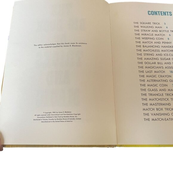 The Big Book of Tricks and Magic by James R. Blackman 1962 Hardcover Kids - Picture 4 of 10